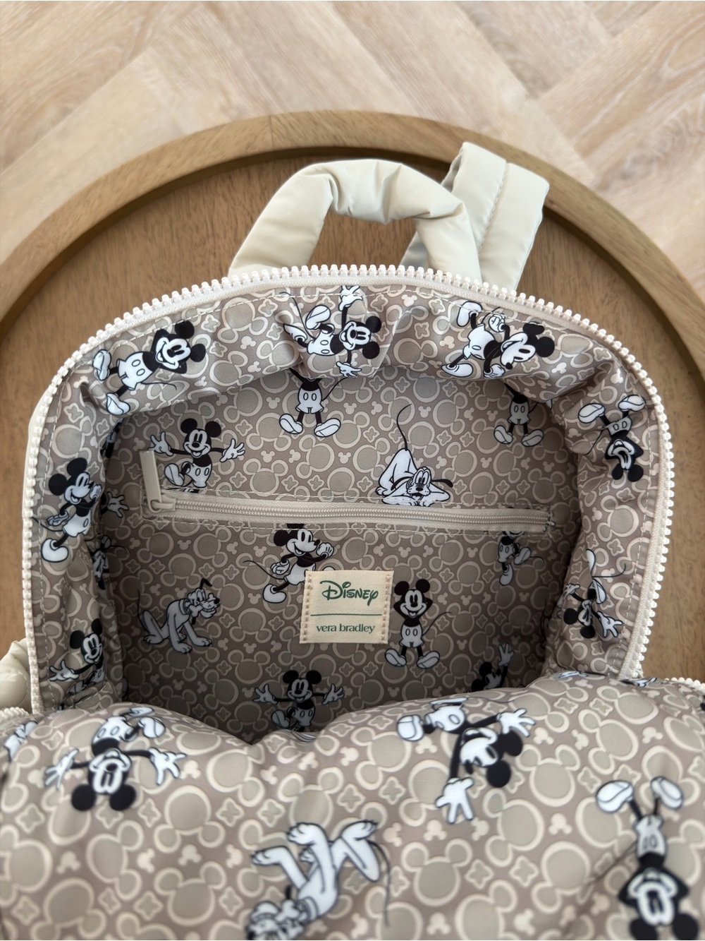 Vera Bradley Disney Small Banbury Backpack in Pumice Stone - Picture 5 of 7
